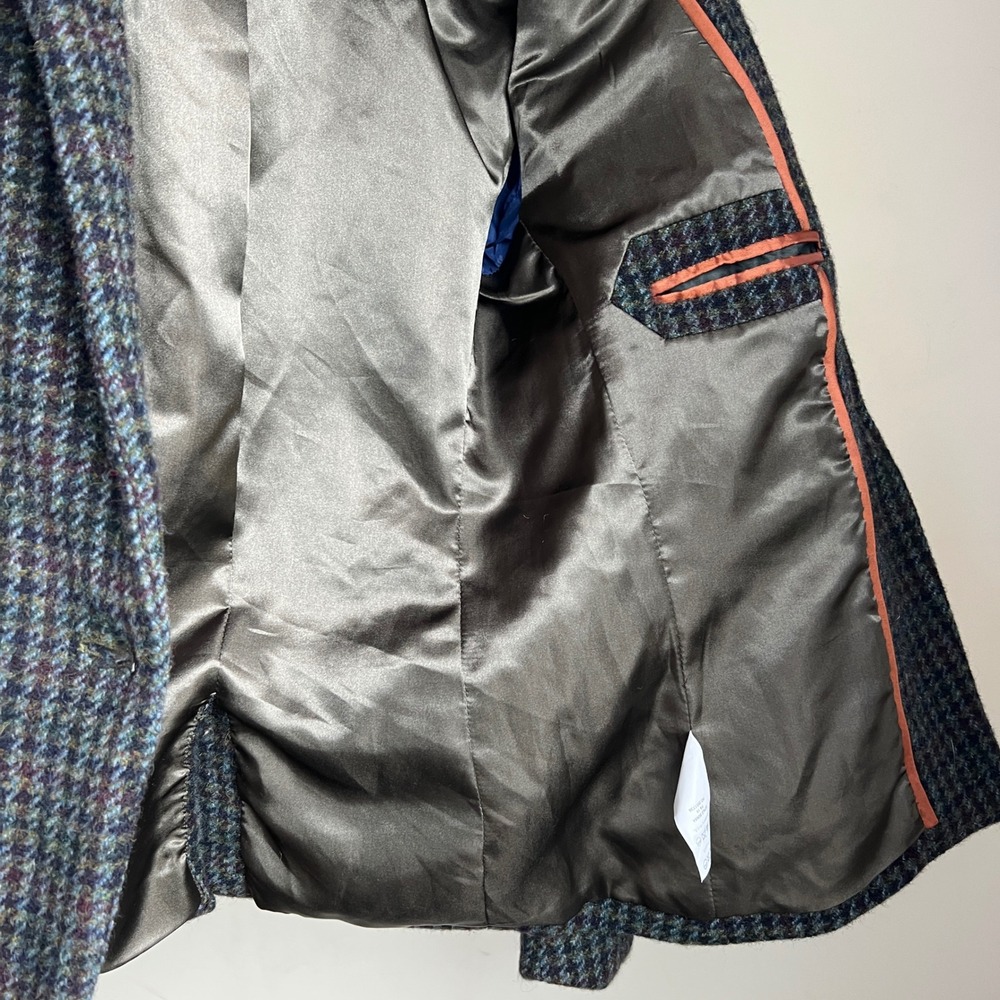 J.Crew Wool Blazer 4 Gray Houndstooth Tweed Jacket Professional Plaid Preppy - Picture 10 of 11